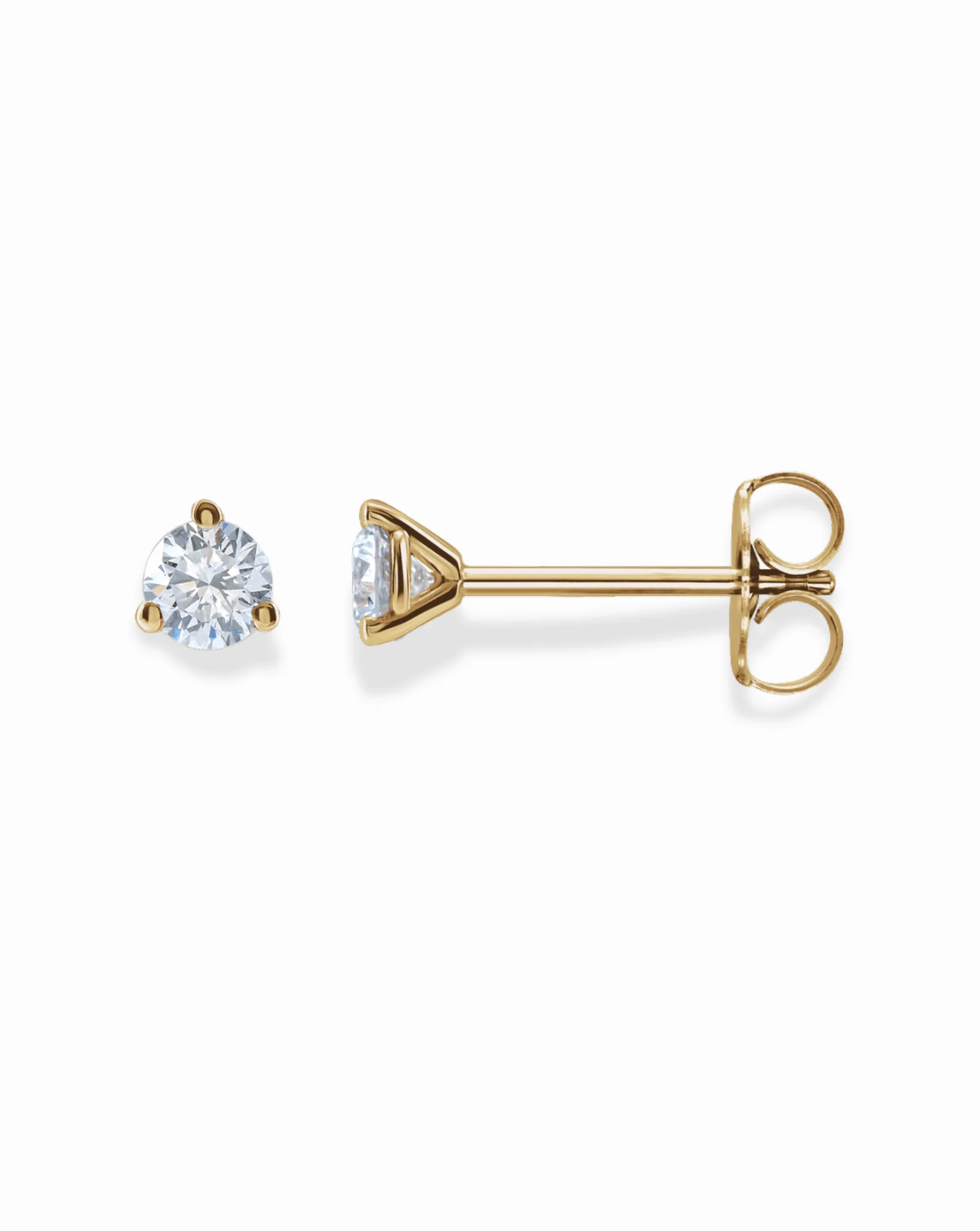 14k Diamond Stud Earrings - Image 2