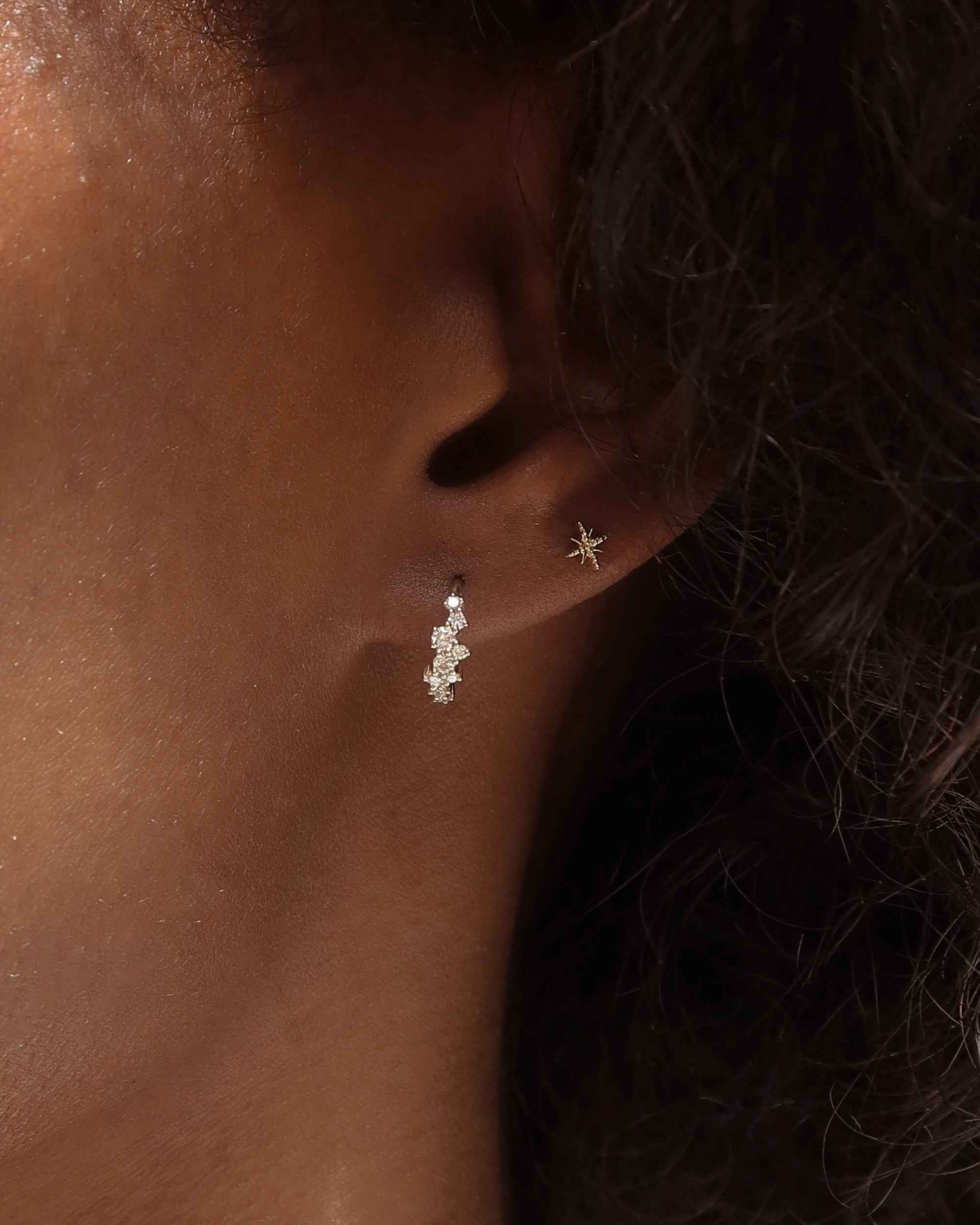 14k Noa Diamond Huggies - Image 2