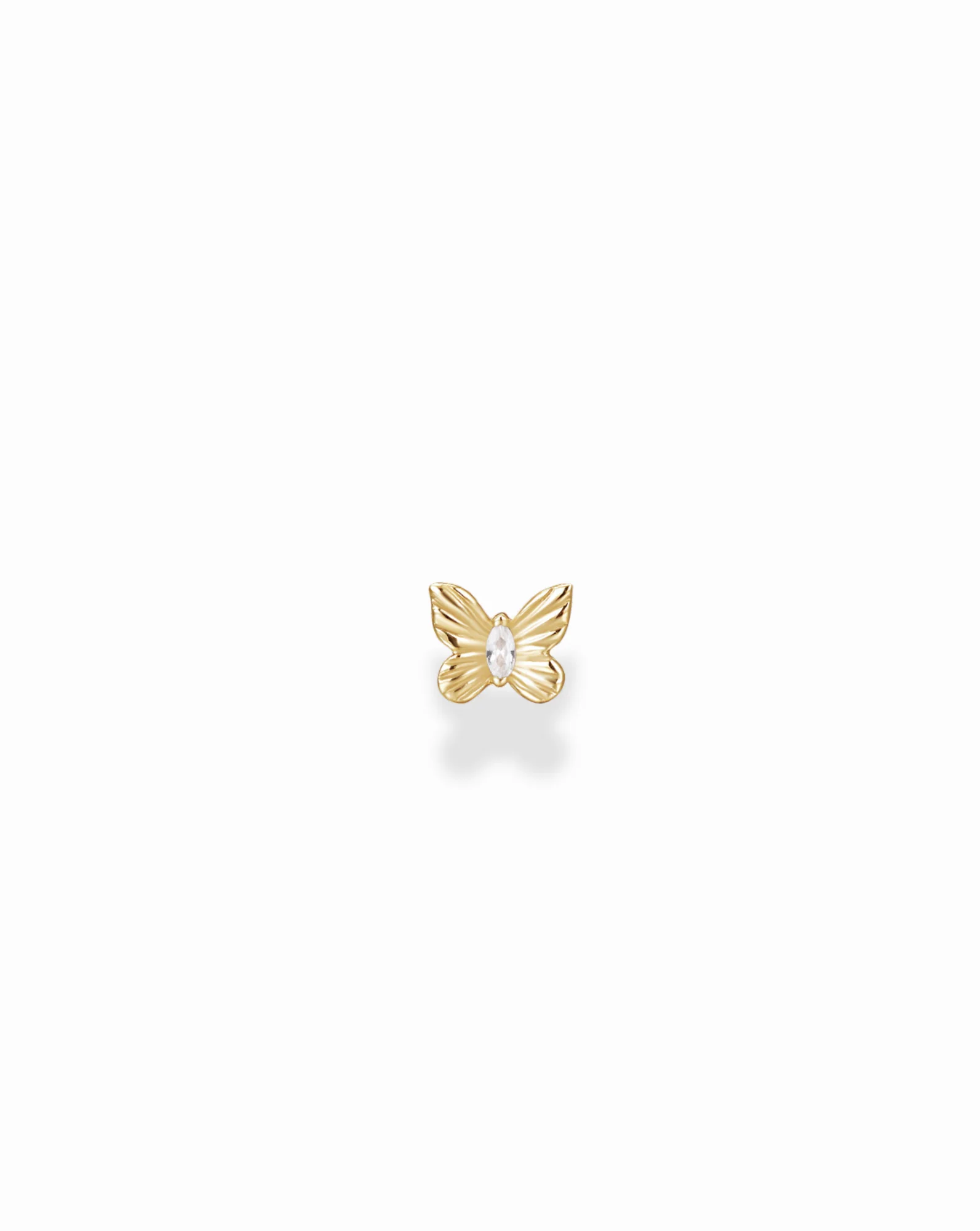 14k Marquise Butterfly Stud