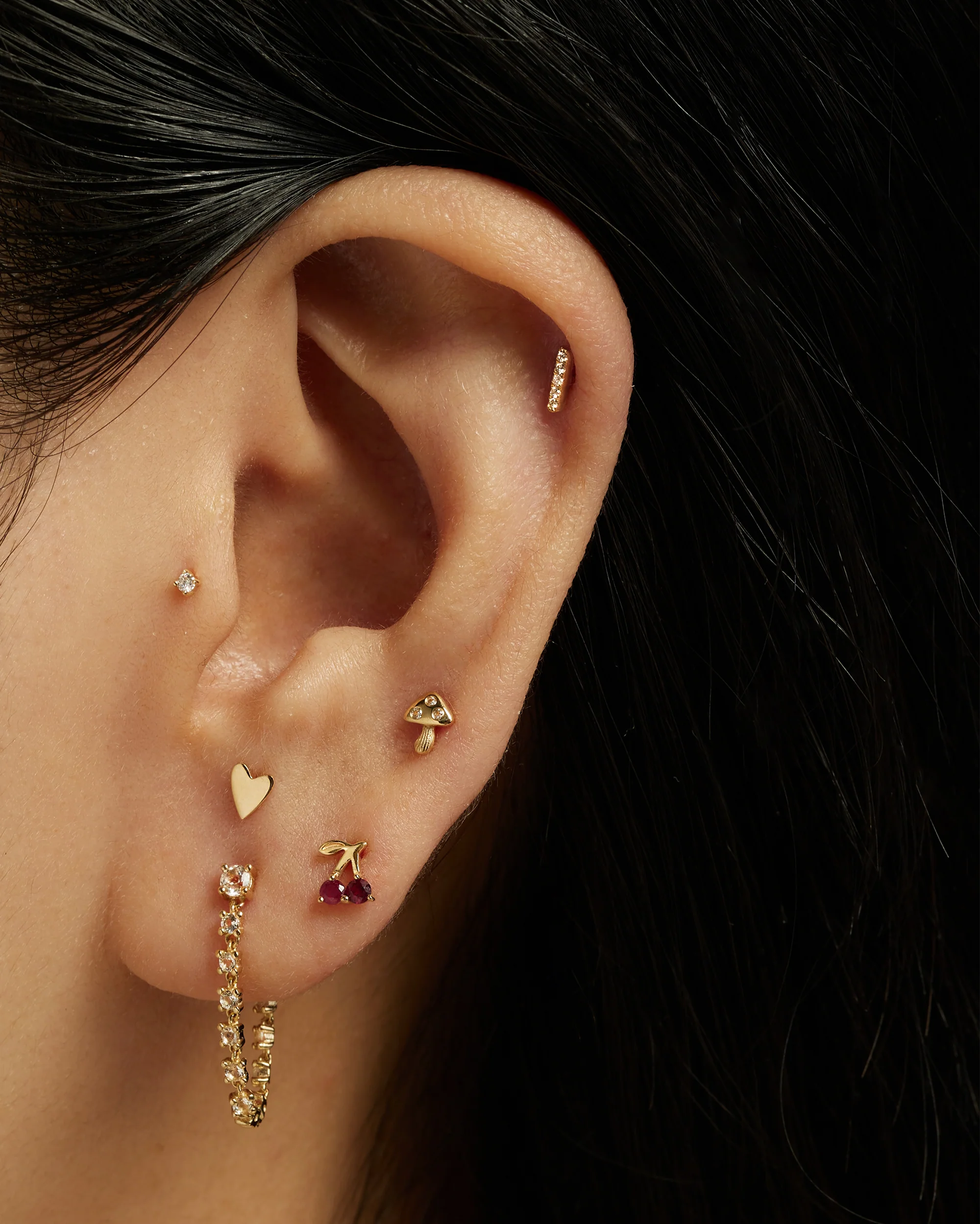 14k Cherry Stud - Image 2