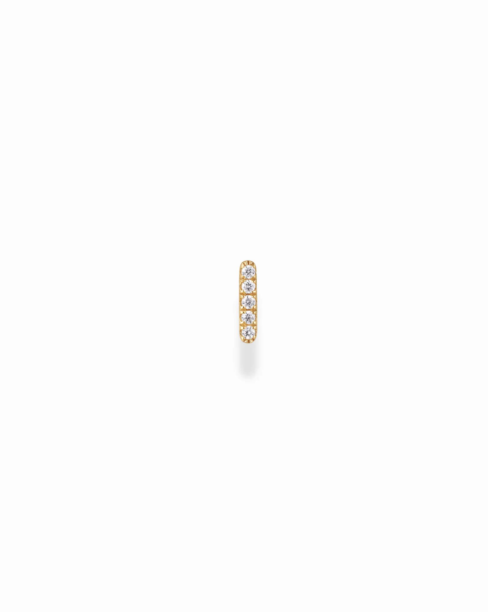 14k Pave Bar Stud