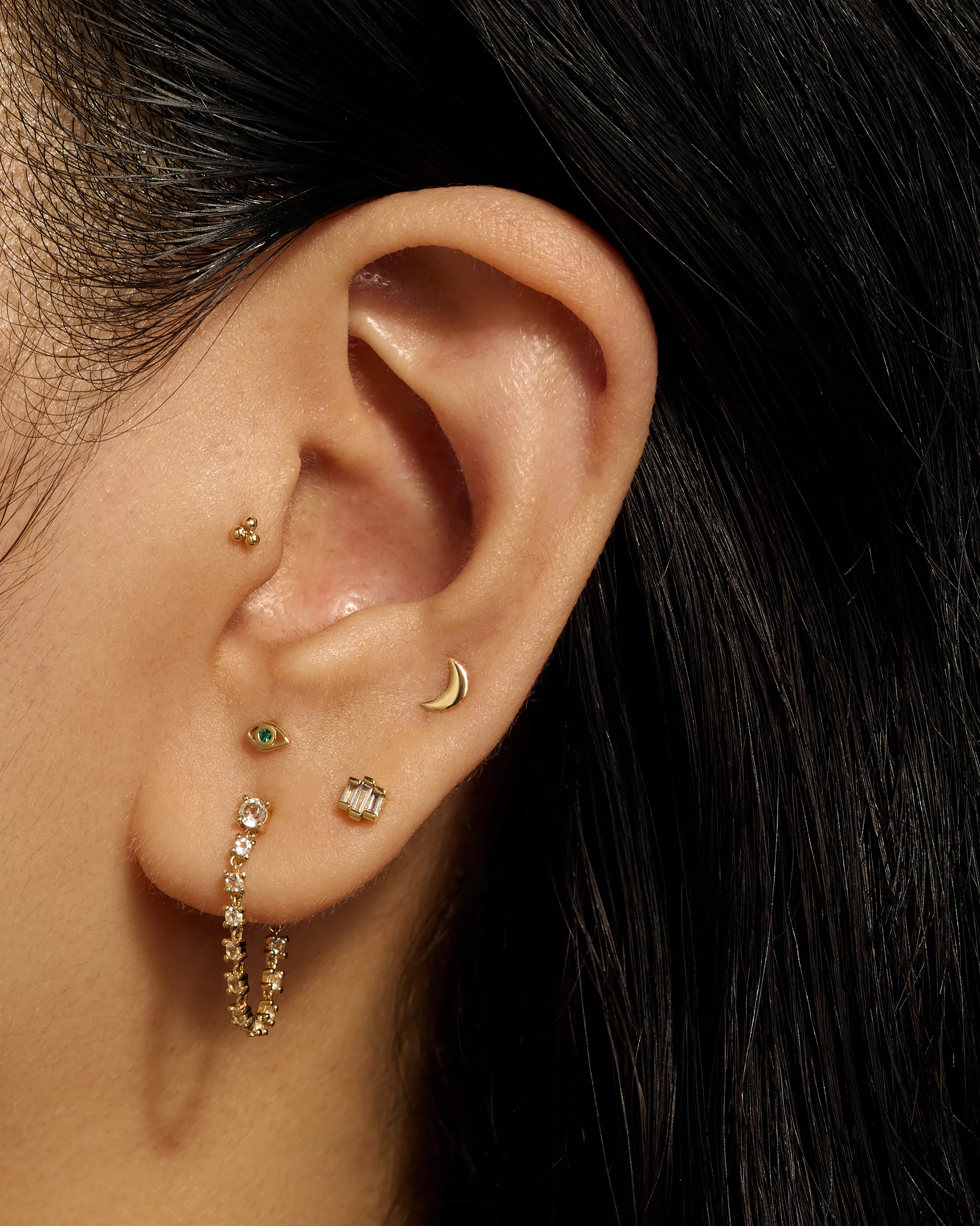 14k Trinity Ball Stud - Image 2