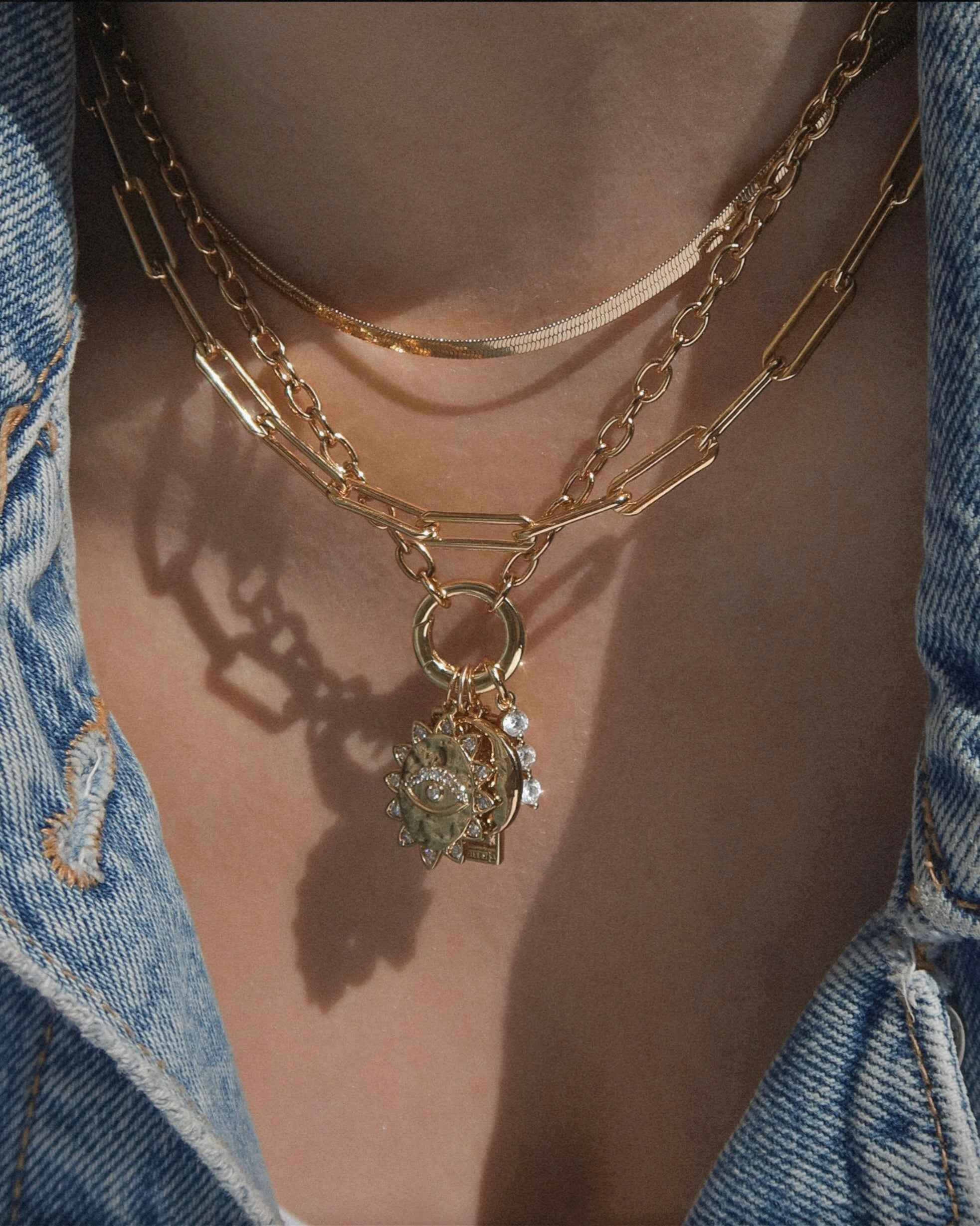 Ansel Evil Eye Medallion Charm - Image 3