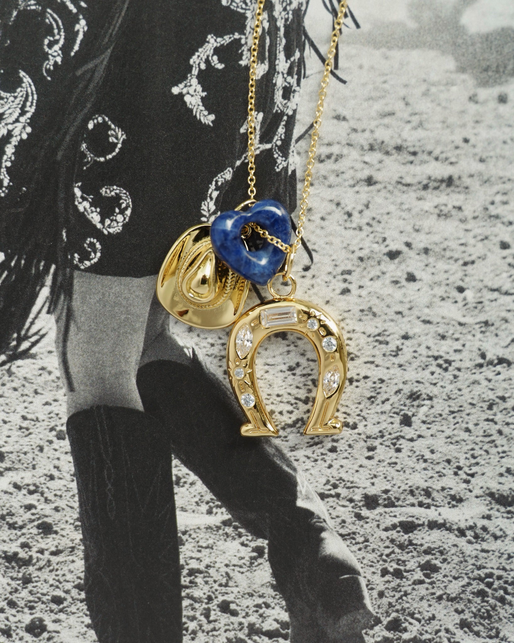 Chantal Horseshoe Pendant Necklace - Image 3