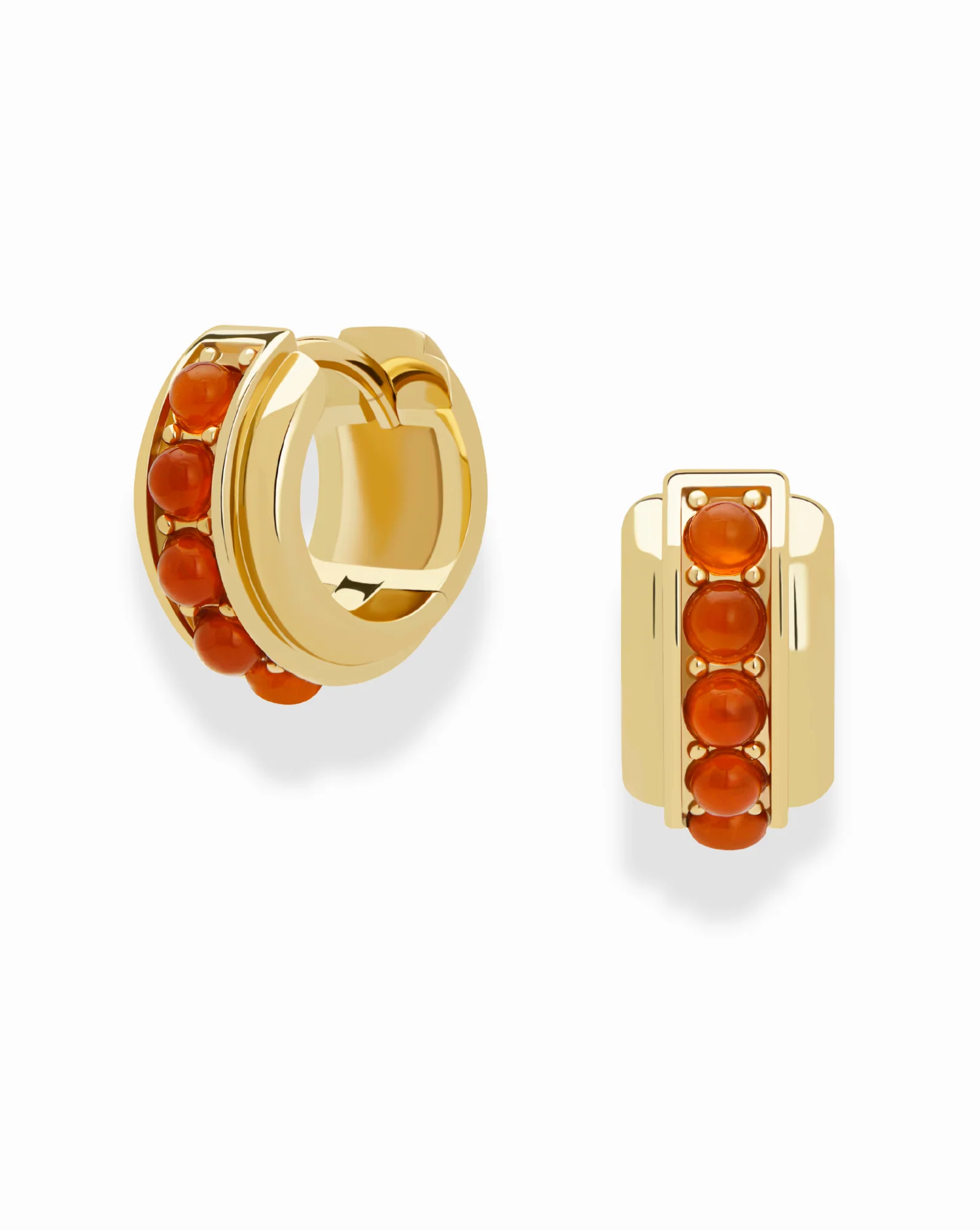 Evy Raised Gemstone Hoops