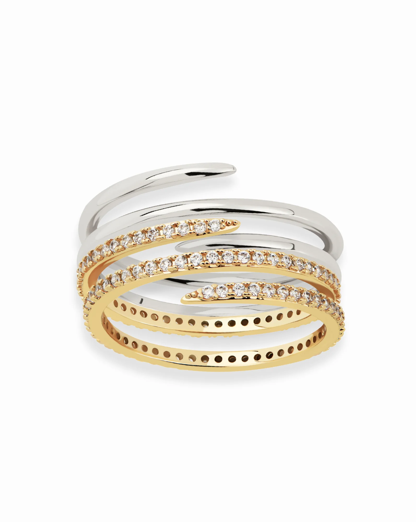 Greer Spiral Ring Set