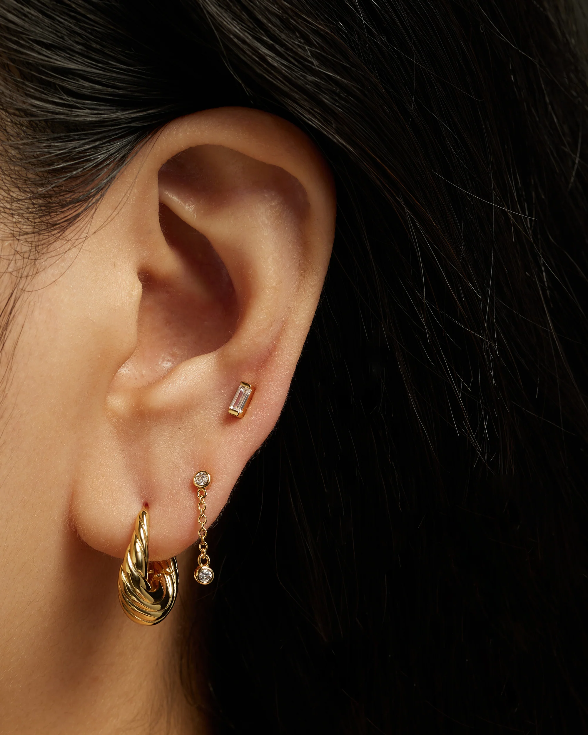 Jadey Baguette Studs - Image 2