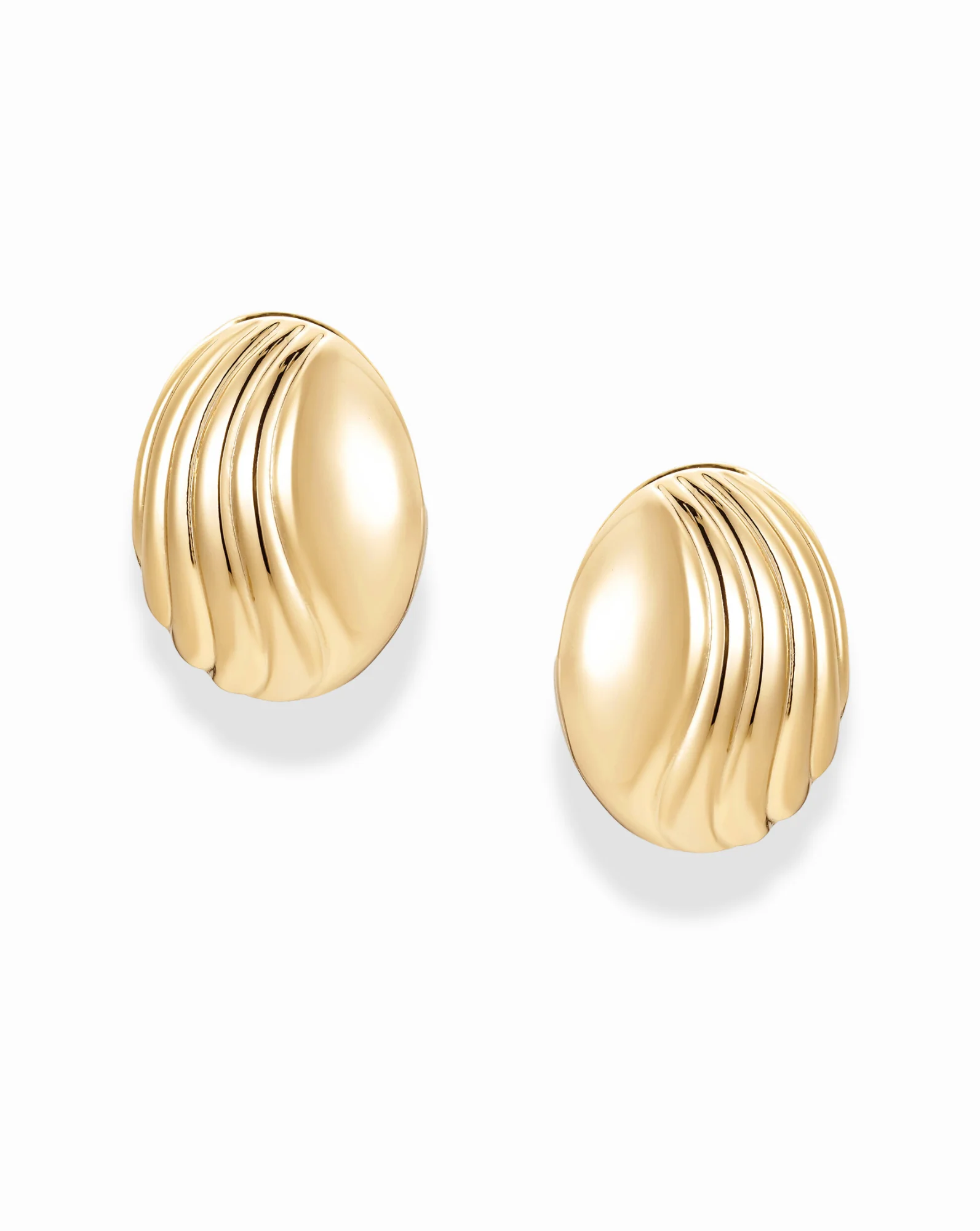 Lena Textured Dome Hoops