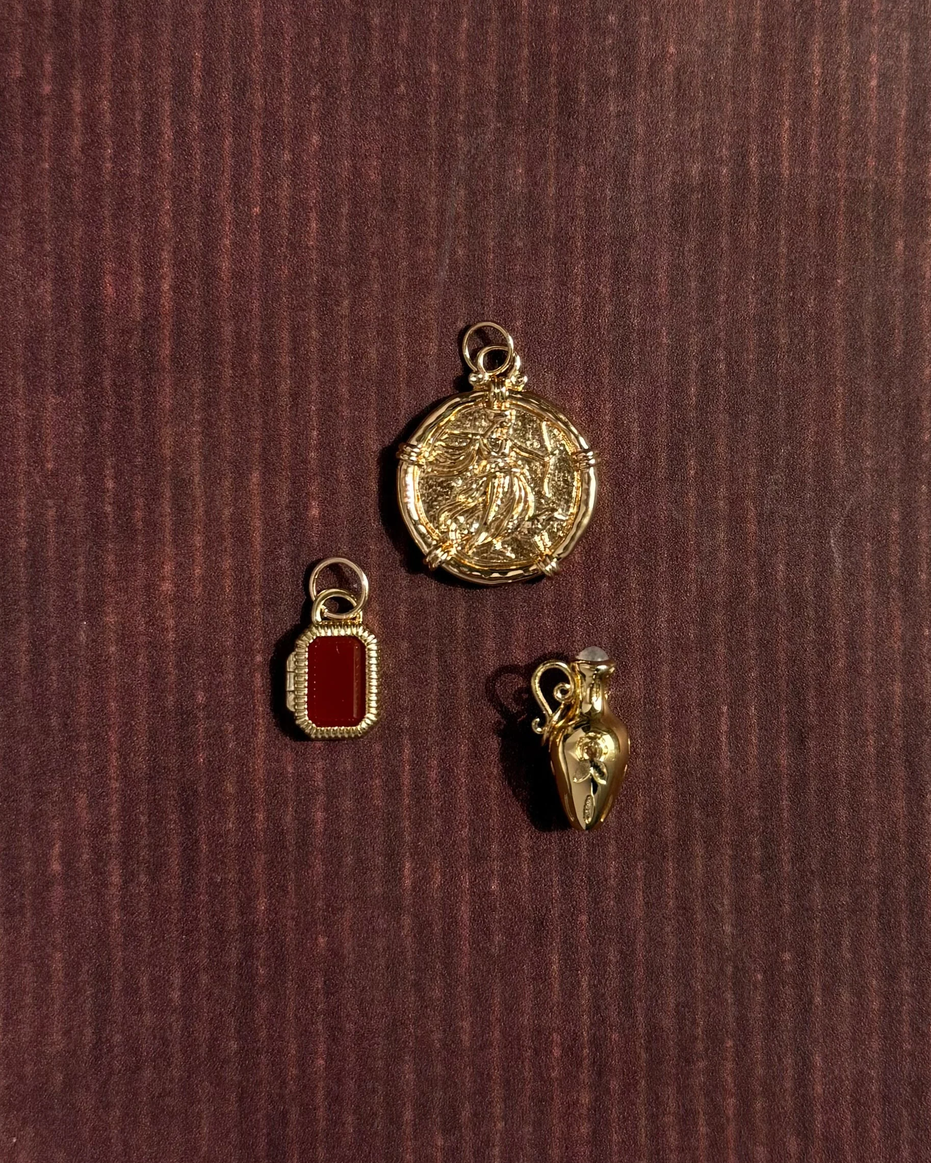 Mabel Rectangle Birthstone Locket Charm - Image 5