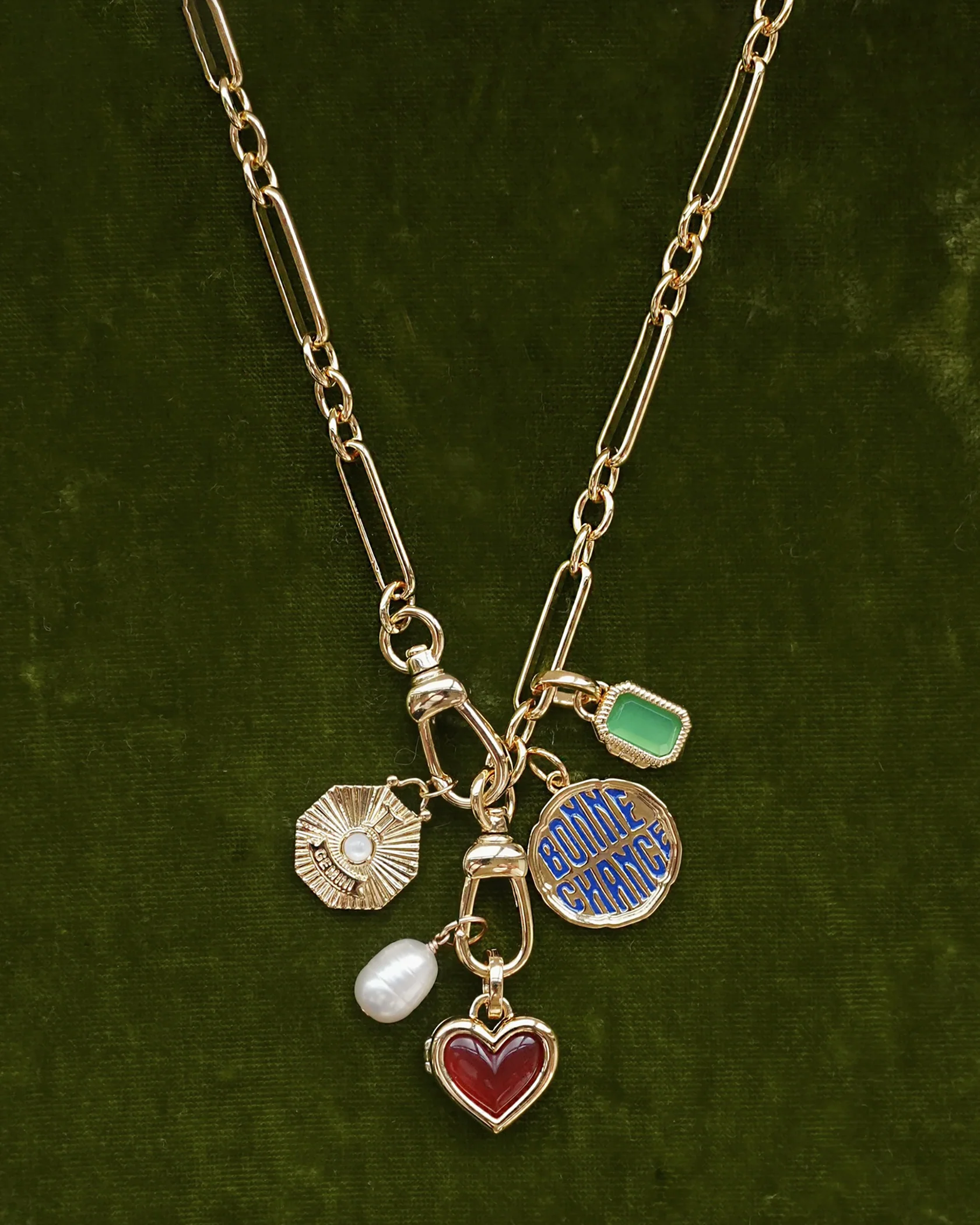 Mabel Rectangle Birthstone Locket Charm - Image 3